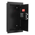 Wall Safe Hidden 3-Tier Password Key LED Steel In-Wall Box Black