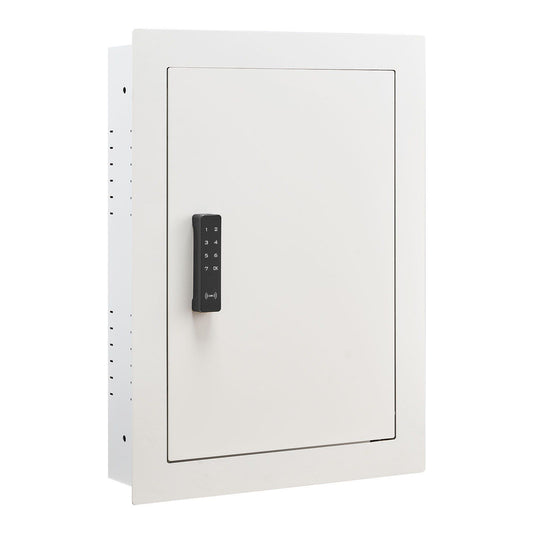 Wall Safe 0.83 sqft 3-Tier Hidden Password Key Turn Knob Steel