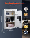 Wall Safe 0.83 sqft 3-Tier Hidden Password Key Turn Knob Steel