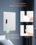 Wall Safe 0.83 sqft 3-Tier Hidden Password Key Turn Knob Steel