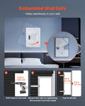 Wall Safe 0.83 sqft 3-Tier Hidden Password Key Turn Knob Steel