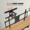 Full Motion TV Mount Fits for Most 37-75 inch TVs, Swivel Tilt Horizontal Adjustment TV Wall Mount Bracket with 4 Articulating Arms, Max VESA 600x400mm, Holds up to 132 lbs