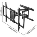 Full Motion TV Mount Fits for Most 37-75 inch TVs, Swivel Tilt Horizontal Adjustment TV Wall Mount Bracket with 4 Articulating Arms, Max VESA 600x400mm, Holds up to 132 lbs