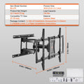 Full Motion TV Mount 37-75 inch VESA 600x400 132lbs