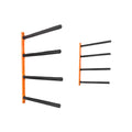 Wall Mounted Kayak Storage Rack 4-Capacity Adjustable Padded Arms