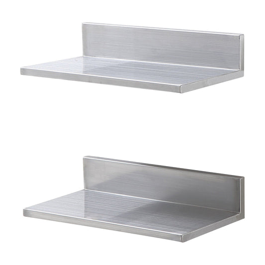 Stainless Steel Wall Shelf 21.8x40.6cm 20kg Floating Backsplash