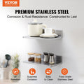 Stainless Steel Wall Shelf 21.8x40.6cm 20kg Floating Backsplash