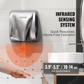 Devanti 1800W Commercial Hand Dryer Stainless Steel Auto Warm Wind