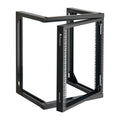 12U Wall Mount Server Rack 68kg Carbon Steel Open Frame Black