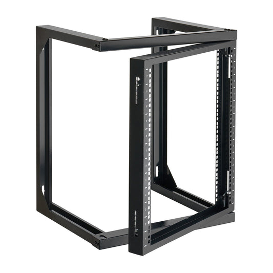 12U Wall Mount Server Rack 68kg Carbon Steel Open Frame Black