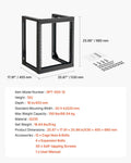 12U Wall Mount Server Rack 68kg Carbon Steel Open Frame Black