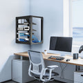 12U Wall Mount Server Rack 68kg Carbon Steel Open Frame Black