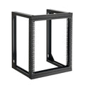 12U Wall Mount Server Rack 68kg Carbon Steel Open Frame Black