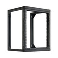 12U Wall Mount Server Rack 68kg Carbon Steel Open Frame Black