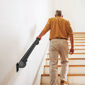 Wall Mounted Stair Handrail 3665mm Black Aluminum 32mm Pipe