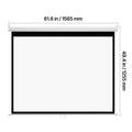 Manual Projector Screen, 1829 mm 4:3 4K 1080 HD Retractable Pull Down Projector Screen, Wall Mounted Movie Projection with Pull Rope, Portable Display Projectoin for Family Home Office Theater