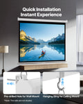 Manual Projector Screen 1829mm 4:3 1080p Pull Down Wall Mount