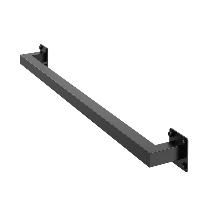 Wall Mounted Stair Handrail 910mm Black Iron 113kg Industrial