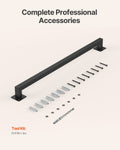 Wall Mounted Stair Handrail 910mm Black Iron 113kg Industrial