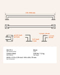 Wall Mounted Stair Handrail 910mm Black Iron 113kg Industrial