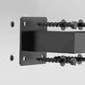 Wall Mounted Stair Handrail, 910mm Black Iron Staircase Handrail Indoor, 113kg Load Capacity, Industrial Railing Hand Rail for Steps,  Square Tube for Loft Porch Deck, 2 Sections