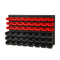 48-Bin Wall Mounted Storage Rack Organizer Garage Tool Black Red