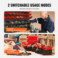 48-Bin Wall Mounted Storage Rack Organizer Garage Tool Black Red