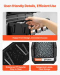 Wall Mounted Storage Bins 12pc Plastic Black Hardware Organiser