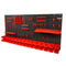 30-Bin Wall Mounted Storage Organizer Garage Tool Rack Black Red