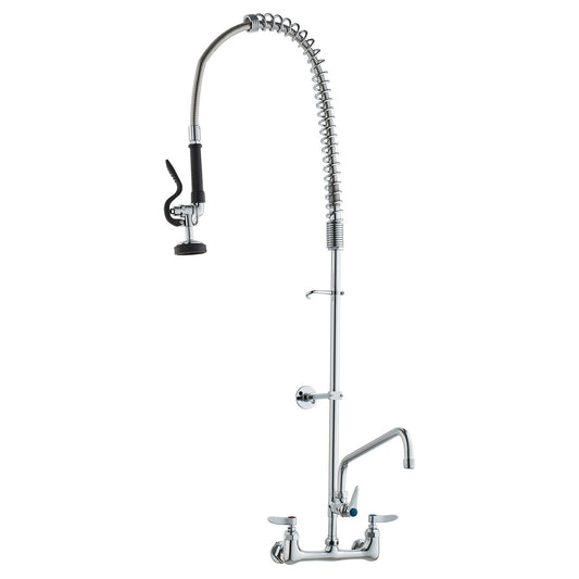Cefito Commercial Kitchen Faucet 47" Pre-Rinse Sprayer Wall Mount
