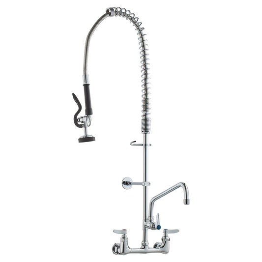 Cefito Commercial Kitchen Faucet 36" Pre-Rinse Sprayer Wall Mount