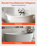 Wall Mount Clawfoot Tub Faucet Oil-Rubbed Bronze Handheld Shower