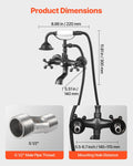 Wall Mount Clawfoot Tub Faucet Oil-Rubbed Bronze Handheld Shower