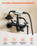 Wall Mount Clawfoot Tub Faucet Oil-Rubbed Bronze Handheld Shower