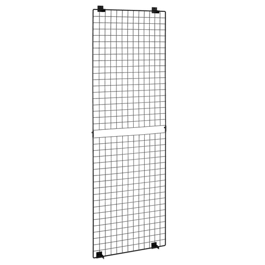3x Grid Wall Panels 610x1828mm Black Wire Display Rack Storage