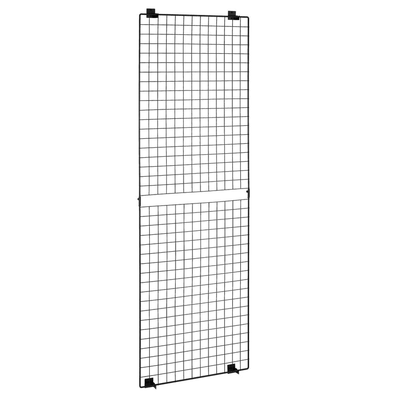 3x Grid Wall Panels 610x1828mm Black Wire Display Rack Storage
