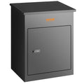 Mailbox 17.3L Outdoor Metal Steel Post Mount Letter