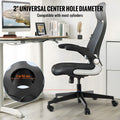 Office Chair Base Replacement, 710 mm, 1134 kg Static Load Capacity, Heavy Duty Universal Computer Desk Chair Stool Base Part with Reinforced Metal Legs, Desk Chair Base Replacement Parts, Black