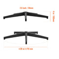 Office Chair Base Replacement, 710 mm, 1134 kg Static Load Capacity, Heavy Duty Universal Computer Desk Chair Stool Base Part with Reinforced Metal Legs, Desk Chair Base Replacement Parts, Black