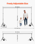 Backdrop Stand 198x300cm Adjustable Photo Video Studio Heavy Duty