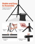 Backdrop Stand 213x300cm Adjustable Photo Studio Kit 3 Crossbars