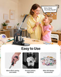 Button Maker Machine 25mm 500pcs Parts Pin Maker DIY Badges Black