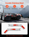 Stainless Steel Mud Flap Hangers 63.5mm Bolt Spacing Semi Truck 1 Pair