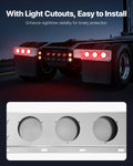 Stainless Steel Mud Flap Hangers with Light Cutouts, 2-1/2