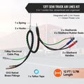 12FT Semi Truck Air Lines Kit with 2PCS Glad Hands, 3-in-1 Air Hoses & 7 Way ABS Electric Power Line, with 2PCS Gladhand Handles, 4PCS Seals and Tender Spring Kit for Semi Truck Trailer Tractor