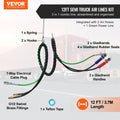 VEVOR 12FT Semi Truck Air Lines Kit 2x Glad Hands 3-in-1 Hoses 7 Way ABS