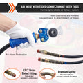 VEVOR 12FT Semi Truck Air Lines Kit 2x Glad Hands 3-in-1 Hoses 7 Way ABS