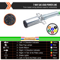 VEVOR 12FT Semi Truck Air Lines Kit 2x Glad Hands 3-in-1 Hoses 7 Way ABS