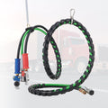 VEVOR 12FT Semi Truck Air Lines Kit 2x Glad Hands 3-in-1 Hoses 7 Way ABS