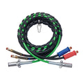 VEVOR 12FT Semi Truck Air Lines Kit 2x Glad Hands 3-in-1 Hoses 7 Way ABS